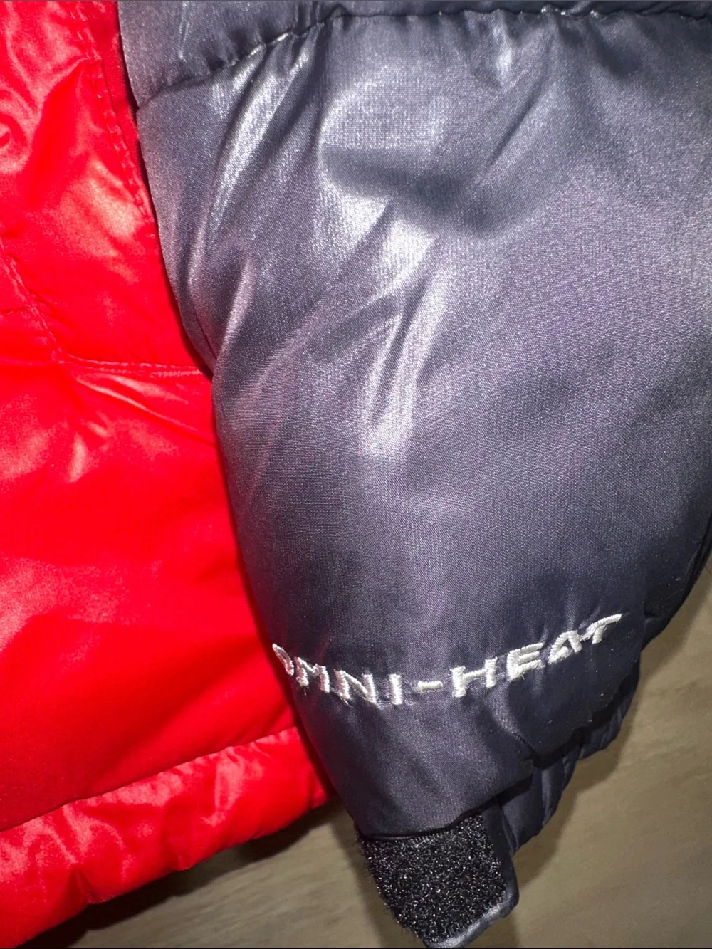 Columbia Men's Black & Red Insulated Puffer Jacket with Omni Heat Small